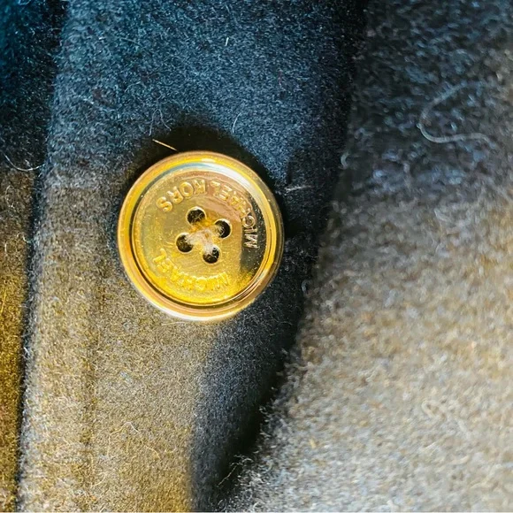 MICHAEL Michael Kors Hooded Wool Blend Peacoat Coat Sz Small Black - Picture 7 of 10